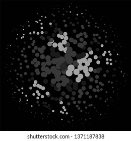 Monochrome geometric vector background. Abstract halftone illustration pattern. Vintage texture