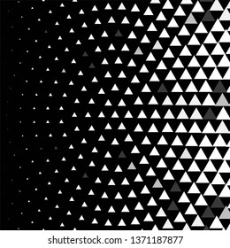 Monochrome geometric vector background. Abstract halftone illustration pattern. Vintage texture