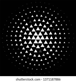Monochrome geometric vector background. Abstract halftone illustration pattern. Vintage texture