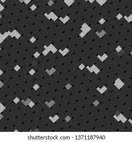 Monochrome geometric vector background. Abstract halftone illustration pattern. Vintage texture