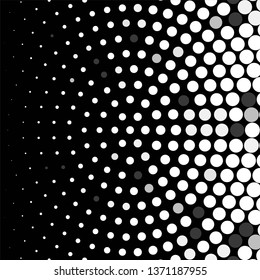 Monochrome geometric vector background. Abstract halftone illustration pattern. Vintage texture