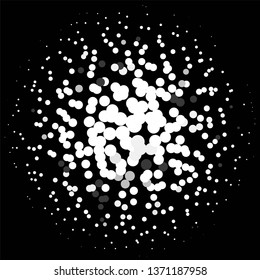 Monochrome geometric vector background. Abstract halftone illustration pattern. Vintage texture