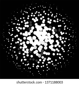 Monochrome geometric vector background. Abstract halftone illustration pattern. Vintage texture