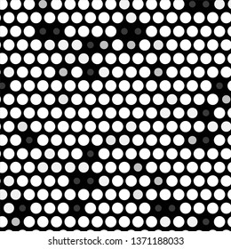 Monochrome geometric vector background. Abstract halftone illustration pattern. Vintage texture
