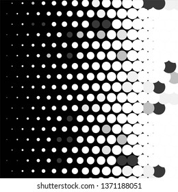 Monochrome geometric vector background. Abstract halftone illustration pattern. Vintage texture