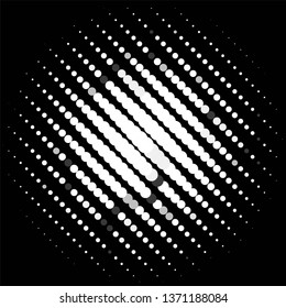 Monochrome geometric vector background. Abstract halftone illustration pattern. Vintage texture