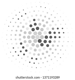 Monochrome geometric vector background. Abstract halftone illustration pattern. Vintage texture