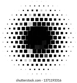 Monochrome geometric vector background. Abstract halftone illustration pattern. Vintage texture