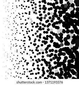 Monochrome geometric vector background. Abstract halftone illustration pattern. Vintage texture