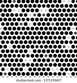 Monochrome geometric vector background. Abstract halftone illustration pattern. Vintage texture