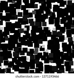 Monochrome geometric vector background. Abstract halftone illustration pattern. Vintage texture