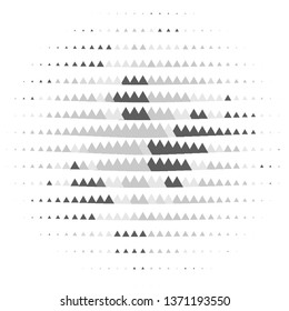 Monochrome geometric vector background. Abstract halftone illustration pattern. Vintage texture