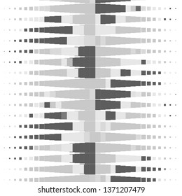 Monochrome geometric vector background. Abstract halftone illustration pattern. Vintage texture