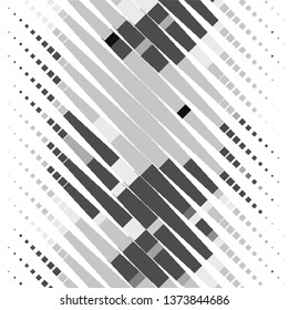 Monochrome geometric vector background. Abstract halftone illustration pattern. Vintage texture