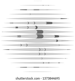 Monochrome geometric vector background. Abstract halftone illustration pattern. Vintage texture