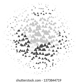 Monochrome geometric vector background. Abstract halftone illustration pattern. Vintage texture