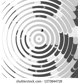 Monochrome geometric vector background. Abstract halftone illustration pattern. Vintage texture