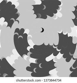 Monochrome geometric vector background. Abstract halftone illustration pattern. Vintage texture