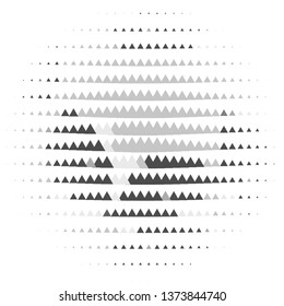 Monochrome geometric vector background. Abstract halftone illustration pattern. Vintage texture