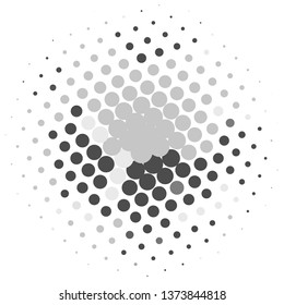 Monochrome geometric vector background. Abstract halftone illustration pattern. Vintage texture