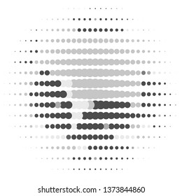 Monochrome geometric vector background. Abstract halftone illustration pattern. Vintage texture
