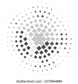 Monochrome geometric vector background. Abstract halftone illustration pattern. Vintage texture