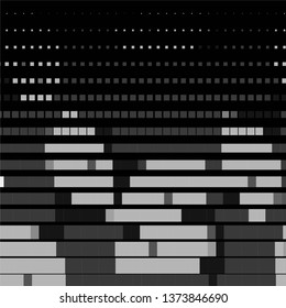 Monochrome geometric vector background. Abstract halftone illustration pattern. Vintage texture