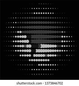 Monochrome geometric vector background. Abstract halftone illustration pattern. Vintage texture