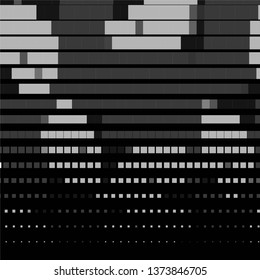 Monochrome geometric vector background. Abstract halftone illustration pattern. Vintage texture