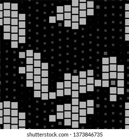 Monochrome geometric vector background. Abstract halftone illustration pattern. Vintage texture