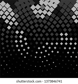Monochrome geometric vector background. Abstract halftone illustration pattern. Vintage texture