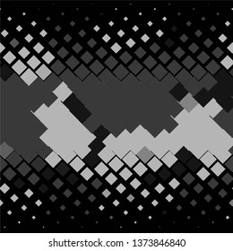 Monochrome geometric vector background. Abstract halftone illustration pattern. Vintage texture