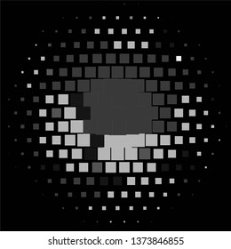 Monochrome geometric vector background. Abstract halftone illustration pattern. Vintage texture