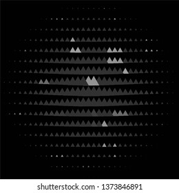 Monochrome geometric vector background. Abstract halftone illustration pattern. Vintage texture