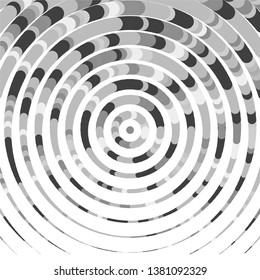 Monochrome geometric vector background. Abstract halftone illustration pattern. Vintage texture