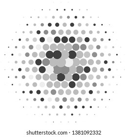 Monochrome geometric vector background. Abstract halftone illustration pattern. Vintage texture