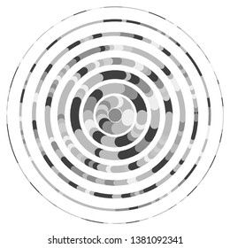 Monochrome geometric vector background. Abstract halftone illustration pattern. Vintage texture