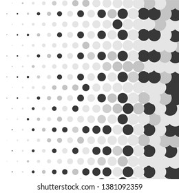 Monochrome geometric vector background. Abstract halftone illustration pattern. Vintage texture