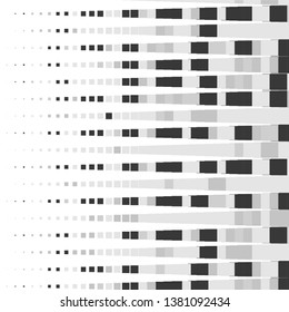 Monochrome geometric vector background. Abstract halftone illustration pattern. Vintage texture