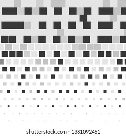 Monochrome geometric vector background. Abstract halftone illustration pattern. Vintage texture