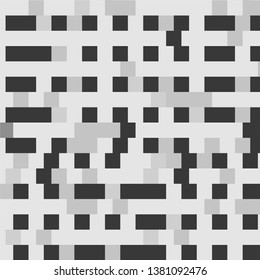 Monochrome geometric vector background. Abstract halftone illustration pattern. Vintage texture