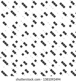 Monochrome geometric vector background. Abstract halftone illustration pattern. Vintage texture