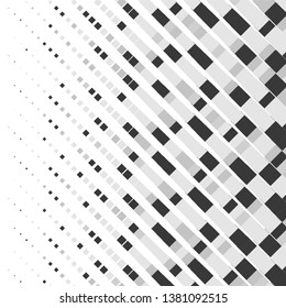 Monochrome geometric vector background. Abstract halftone illustration pattern. Vintage texture