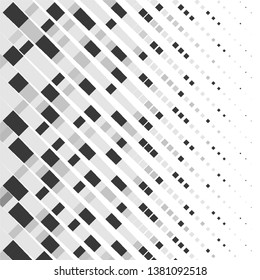 Monochrome geometric vector background. Abstract halftone illustration pattern. Vintage texture