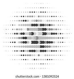 Monochrome geometric vector background. Abstract halftone illustration pattern. Vintage texture
