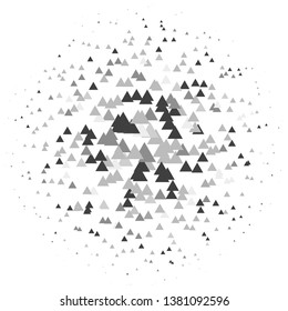 Monochrome geometric vector background. Abstract halftone illustration pattern. Vintage texture