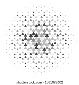 Monochrome geometric vector background. Abstract halftone illustration pattern. Vintage texture