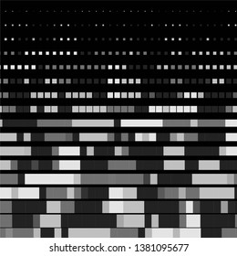 Monochrome geometric vector background. Abstract halftone illustration pattern. Vintage texture