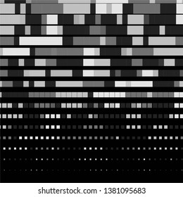 Monochrome geometric vector background. Abstract halftone illustration pattern. Vintage texture