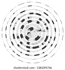 Monochrome geometric vector background. Abstract halftone illustration pattern. Vintage texture